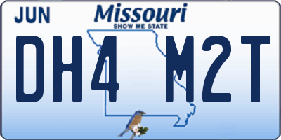 MO license plate DH4M2T