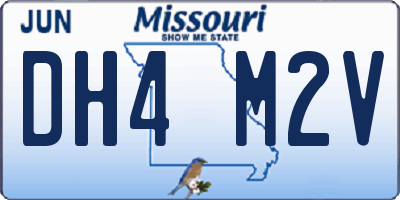 MO license plate DH4M2V