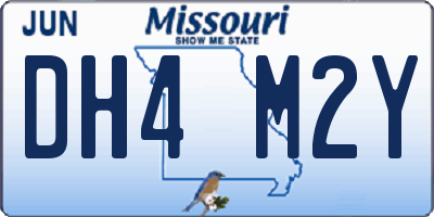 MO license plate DH4M2Y