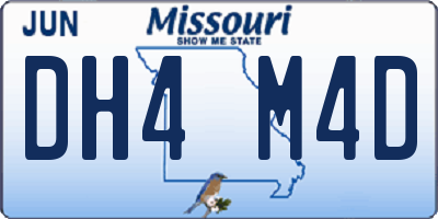MO license plate DH4M4D