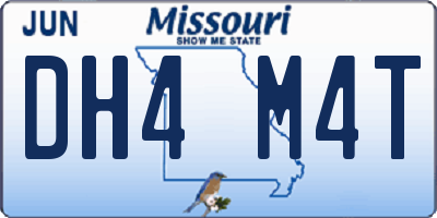 MO license plate DH4M4T