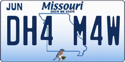 MO license plate DH4M4W