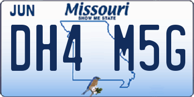 MO license plate DH4M5G