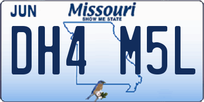 MO license plate DH4M5L