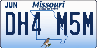 MO license plate DH4M5M