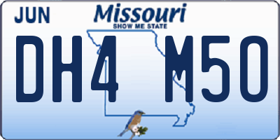 MO license plate DH4M5O