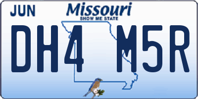 MO license plate DH4M5R