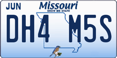 MO license plate DH4M5S