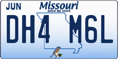 MO license plate DH4M6L
