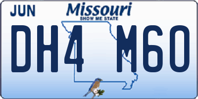 MO license plate DH4M6O