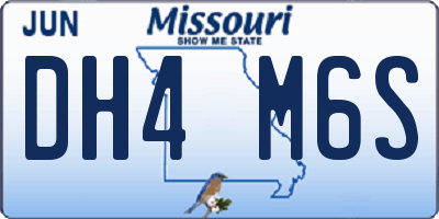 MO license plate DH4M6S