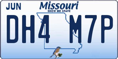 MO license plate DH4M7P