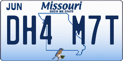 MO license plate DH4M7T