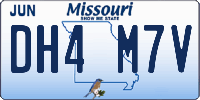 MO license plate DH4M7V