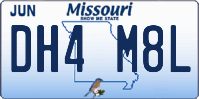 MO license plate DH4M8L
