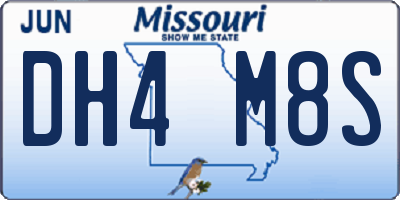 MO license plate DH4M8S