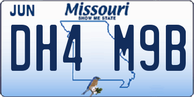 MO license plate DH4M9B