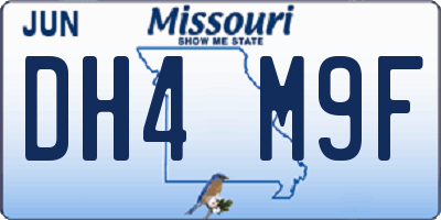 MO license plate DH4M9F