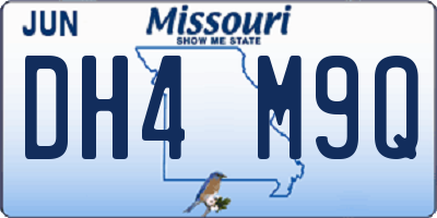 MO license plate DH4M9Q
