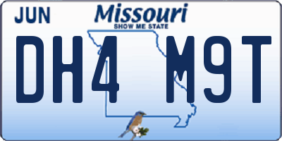 MO license plate DH4M9T