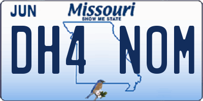 MO license plate DH4N0M