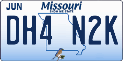 MO license plate DH4N2K