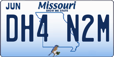 MO license plate DH4N2M