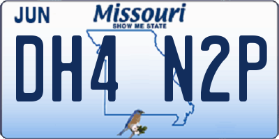 MO license plate DH4N2P