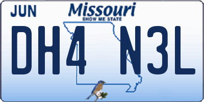MO license plate DH4N3L