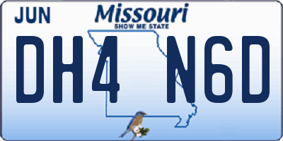 MO license plate DH4N6D