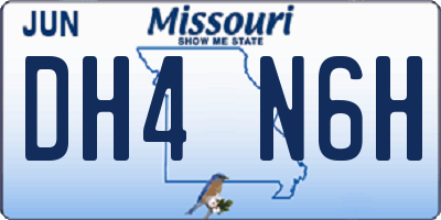 MO license plate DH4N6H