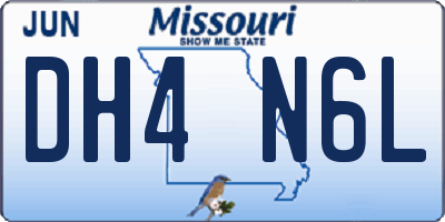 MO license plate DH4N6L
