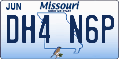 MO license plate DH4N6P