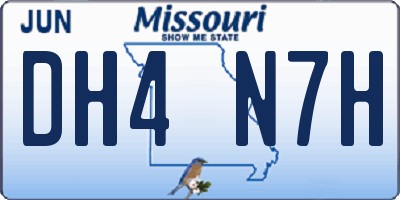 MO license plate DH4N7H