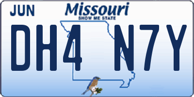 MO license plate DH4N7Y