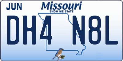 MO license plate DH4N8L