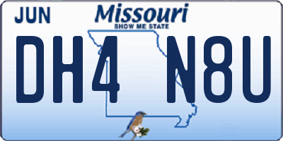 MO license plate DH4N8U