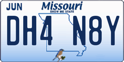 MO license plate DH4N8Y