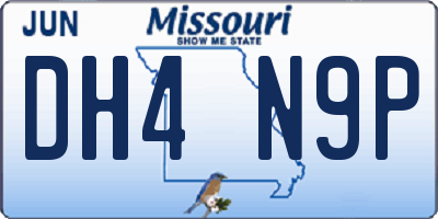 MO license plate DH4N9P