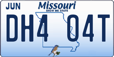 MO license plate DH4O4T