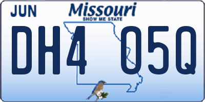 MO license plate DH4O5Q