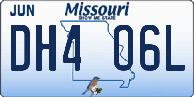 MO license plate DH4O6L