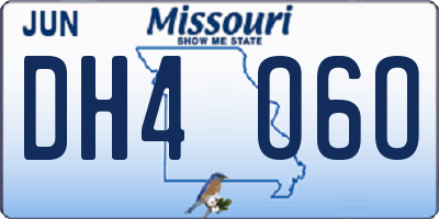 MO license plate DH4O6O