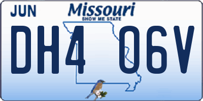 MO license plate DH4O6V
