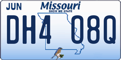 MO license plate DH4O8Q