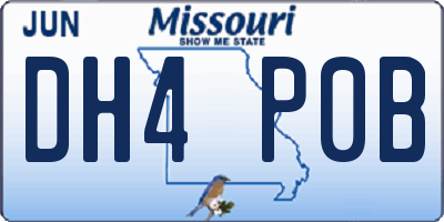 MO license plate DH4P0B