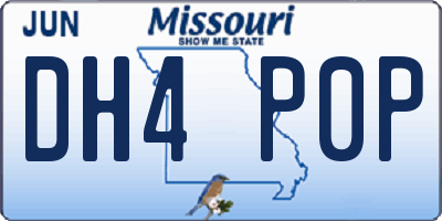 MO license plate DH4P0P