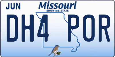 MO license plate DH4P0R