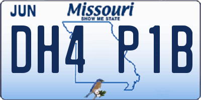 MO license plate DH4P1B