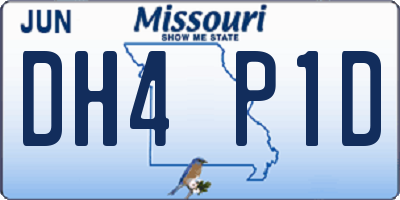MO license plate DH4P1D